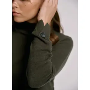 Mint Velvet Khaki Button Detail Top